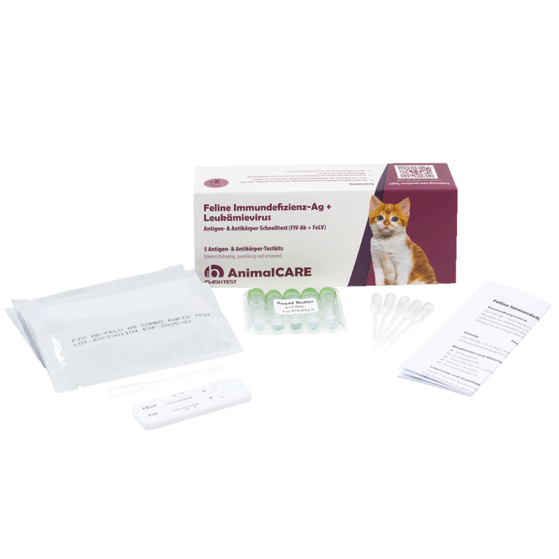 Feline Immundefizienz-Ag + Leukämievirus Antigen- & Antikörper-Schnelltest – Bild 2